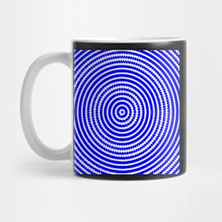 Abstract blue white circle Mug